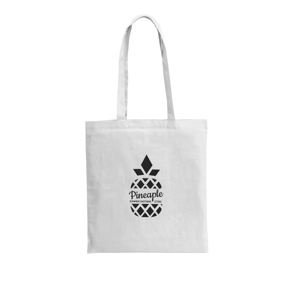 Bolsa Eco Color L color blanco imagen con logo 2