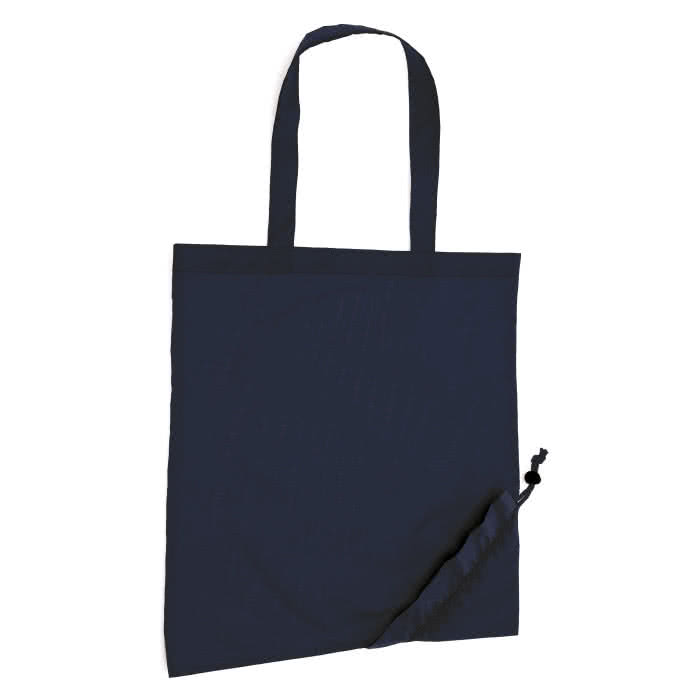 Divertida bolsa de la compra plegable color azul