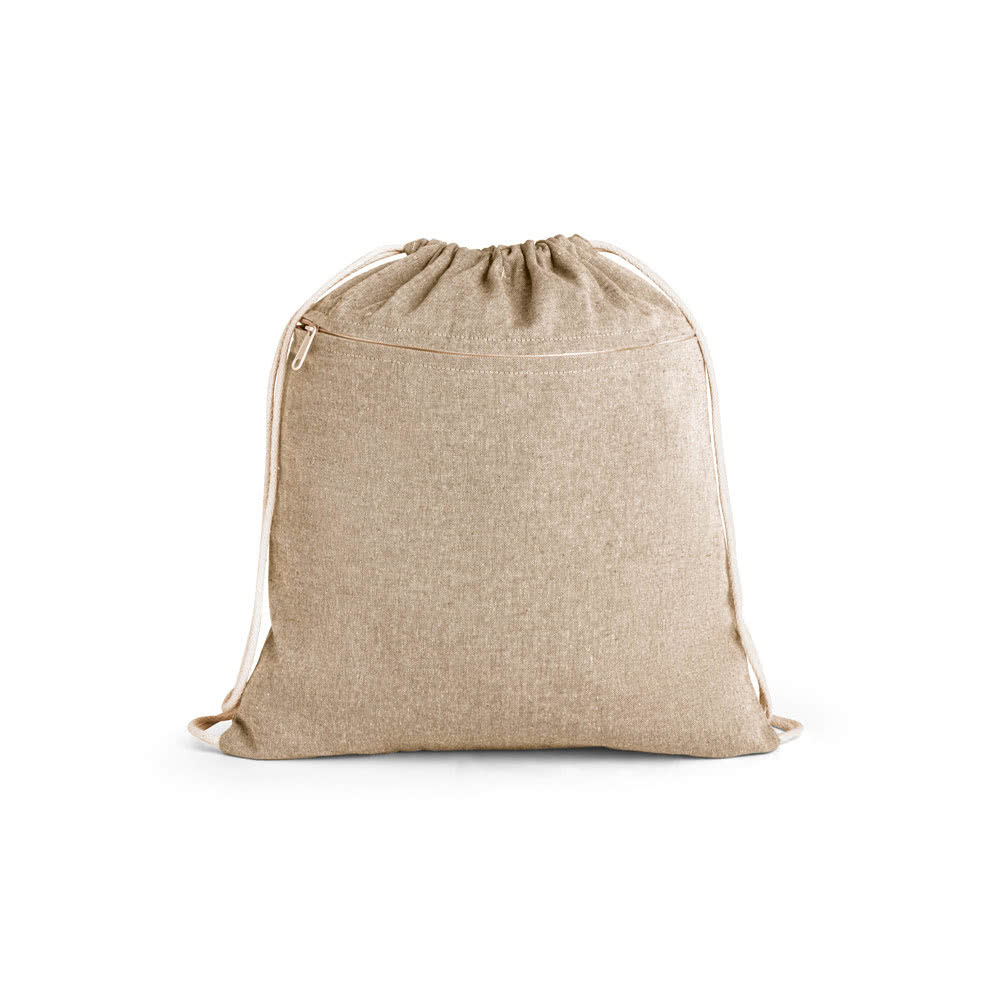 Bolso mochila personalizado 140 g/m2 color natural primera vista Bolso mochila personalizado 140 g/m2 color natural primera vista