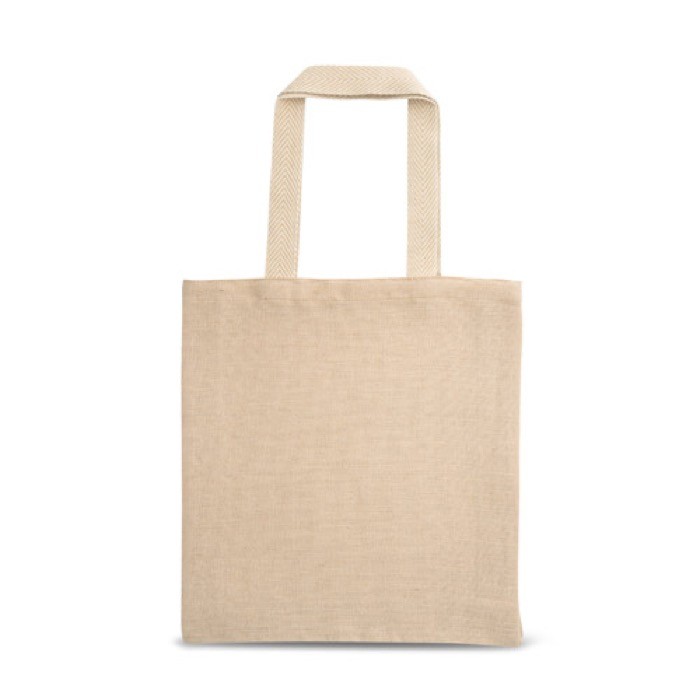 Bolsa de juco con bolsillo 275 g/m2 color natural primera vista Bolsa de juco con bolsillo 275 g/m2 color natural primera vista