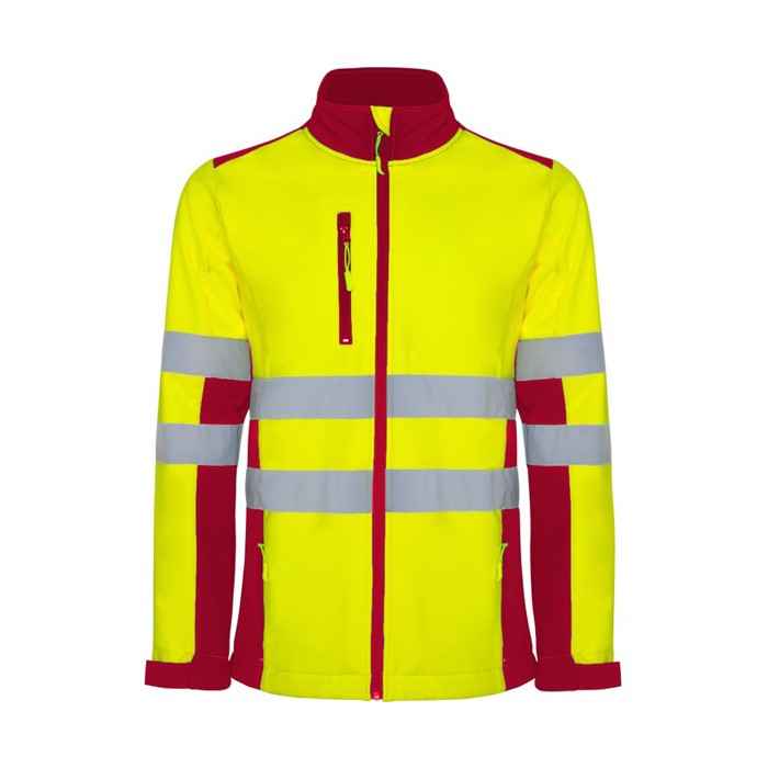 Chaqueta laboral softshell de alta visibilidad 320 g/m2 Roly Antares color rojo segunda vista
