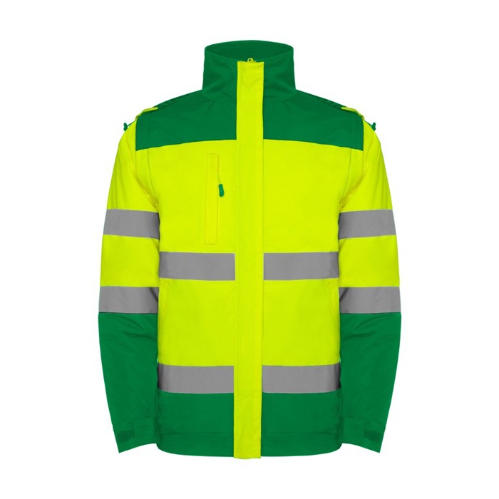 Parka laboral de alta visibilidad impermeable 400 g/m2 Roly Epsylon color verde segunda vista