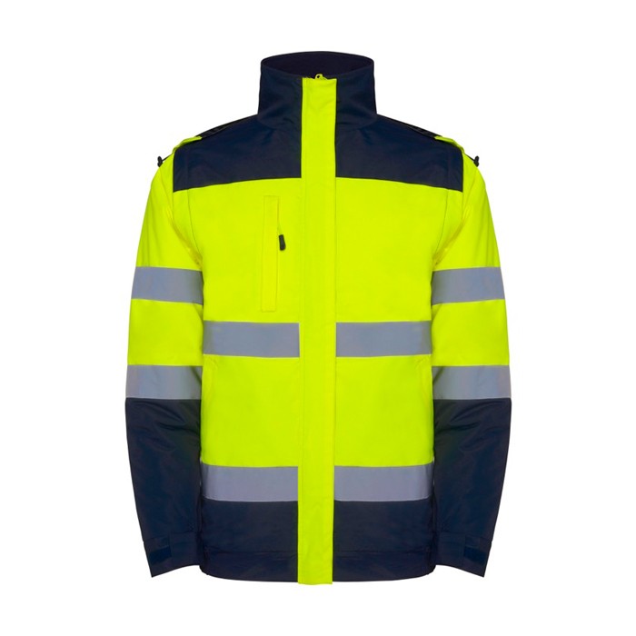 Parka laboral de alta visibilidad impermeable 400 g/m2 Roly Epsylon color amarillo fluorescente segunda vista