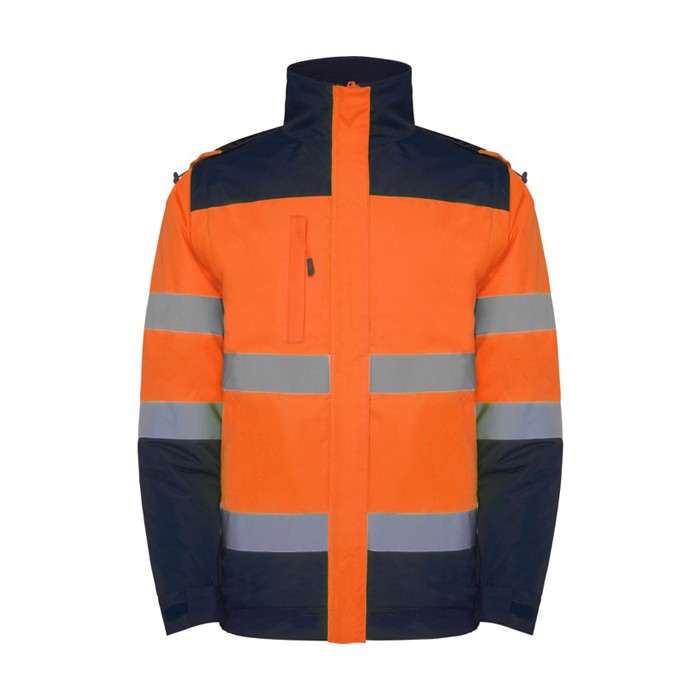 Parka laboral de alta visibilidad impermeable 400 g/m2 Roly Epsylon color naranja fluorescente segunda vista