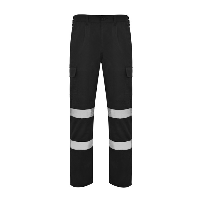 Pantalón laboral largo de alta visIbilidad 240 g/m2 Roly Daily HV color negro segunda vista