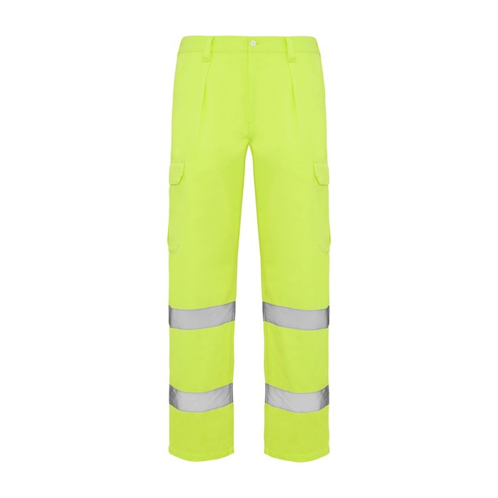 Pantalón laboral de alta visibilidad 235 g/m2 Roly Alfa color amarillo fluorescente segunda vista