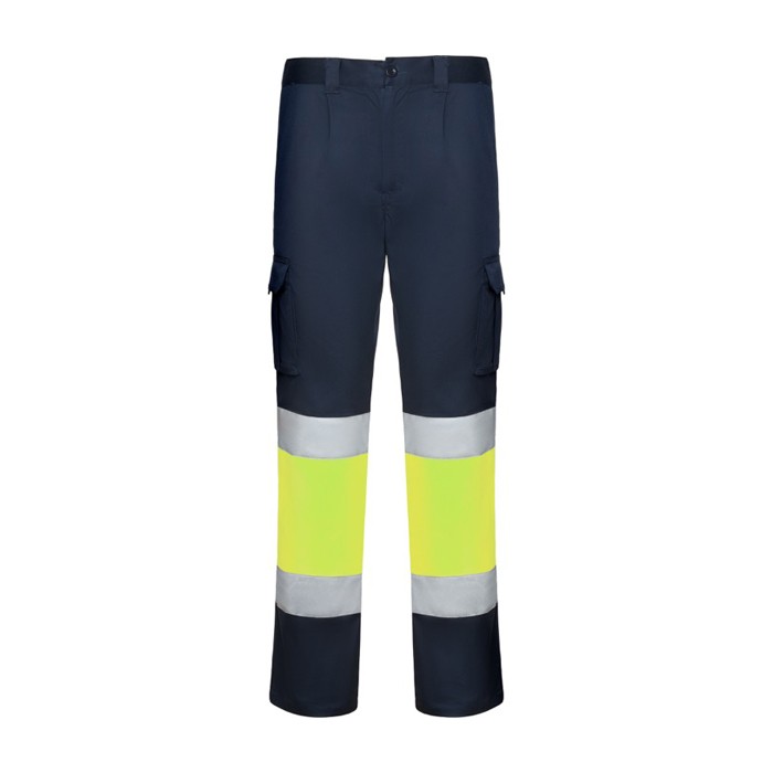 Pantalón laboral de alta visibilidad 250 g/m2 Roly Daily Stretch HV color amarillo fluorescente segunda vista