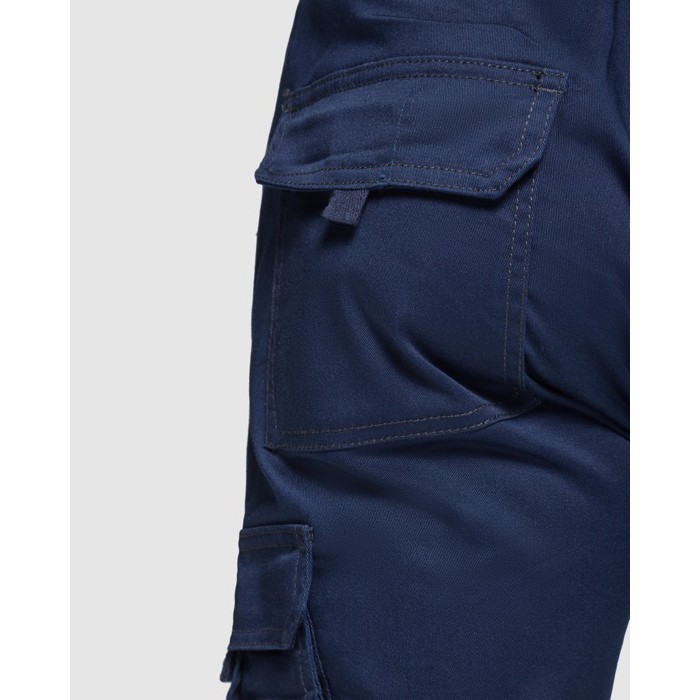 Pantalón laboral de alta visibilidad 250 g/m2 Roly Daily Stretch HV color amarillo fluorescente vista detalle 2