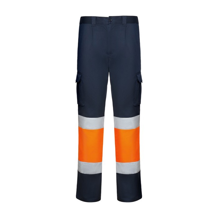 Pantalón laboral de alta visibilidad 250 g/m2 Roly Daily Stretch HV color naranja fluorescente segunda vista