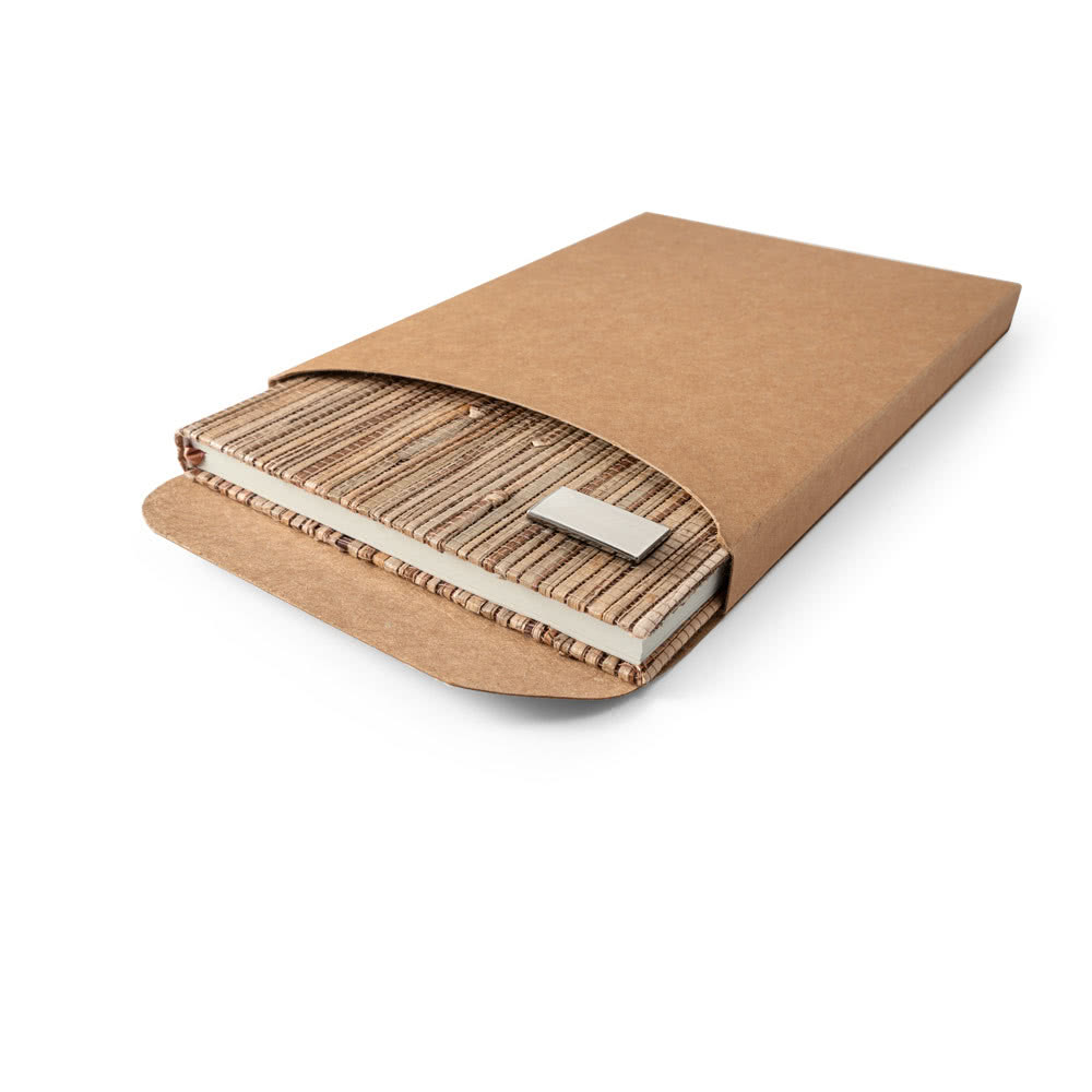 Libretas personalizadas sostenibles color natural tercera vista Libretas personalizadas sostenibles color natural tercera vista