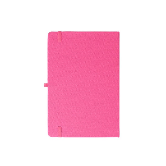 Libreta de 100% RPET y esquinas redondeadas A5 hojas a rayas color rosa segunda vista Libreta de 100% RPET y esquinas redondeadas A5 hojas a rayas color rosa segunda vista