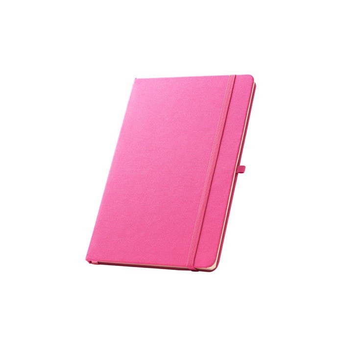 Libreta de 100% RPET y esquinas redondeadas A5 hojas a rayas color rosa Libreta de 100% RPET y esquinas redondeadas A5 hojas a rayas color rosa