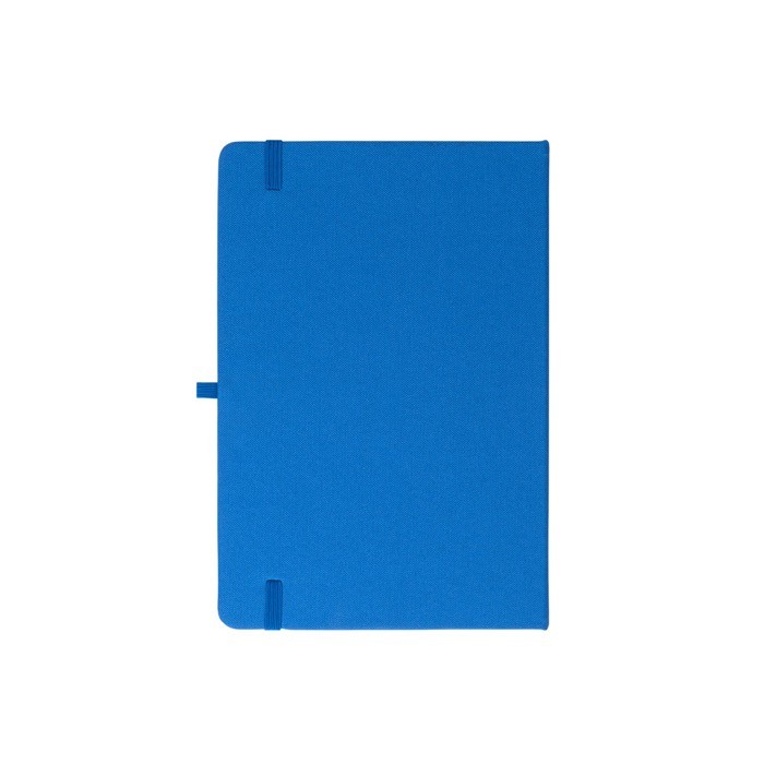 Libreta de 100% RPET y esquinas redondeadas A5 hojas a rayas color azul real segunda vista Libreta de 100% RPET y esquinas redondeadas A5 hojas a rayas color azul real segunda vista