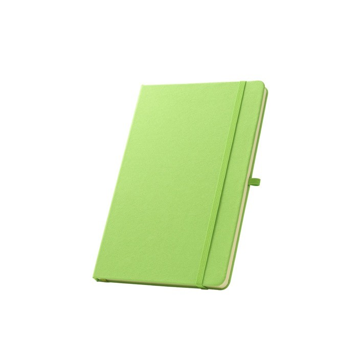 Libreta de 100% RPET y esquinas redondeadas A5 hojas a rayas color verde claro Libreta de 100% RPET y esquinas redondeadas A5 hojas a rayas color verde claro