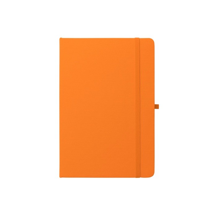 Libreta de 100% RPET y esquinas redondeadas A5 hojas a rayas color naranja primera vista Libreta de 100% RPET y esquinas redondeadas A5 hojas a rayas color naranja primera vista