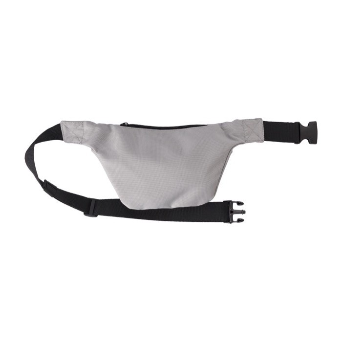 Riñonera con bolsillo trasera color gris claro quinta vista