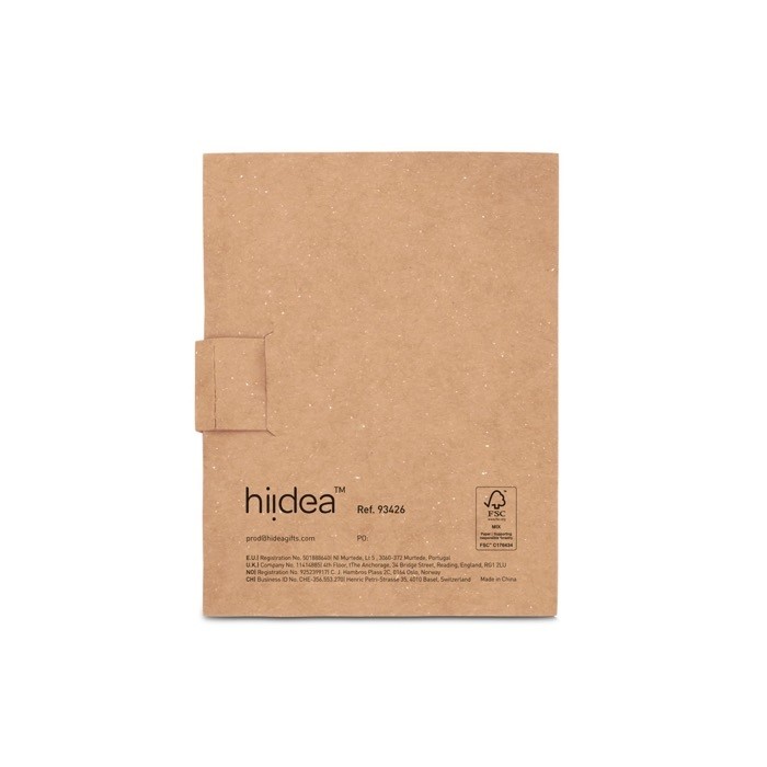 Libreta con adhesivos para publicidad vista cuarta