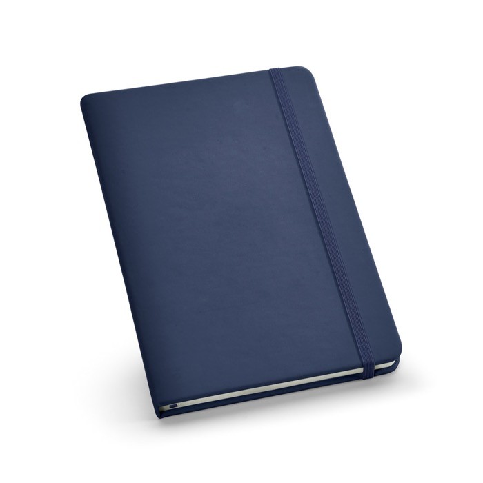 Libreta de 160 páginas lisas con tapa dura color azul