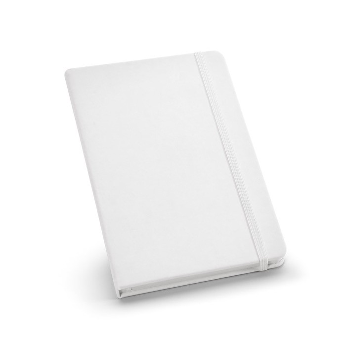 Libreta de 160 páginas lisas con tapa dura color blanco