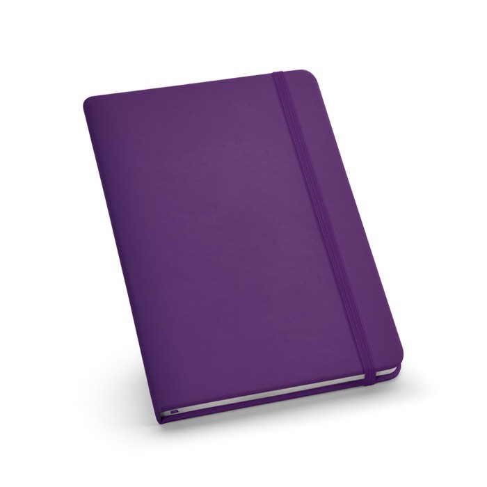 Libreta de 160 páginas lisas con tapa dura color violeta