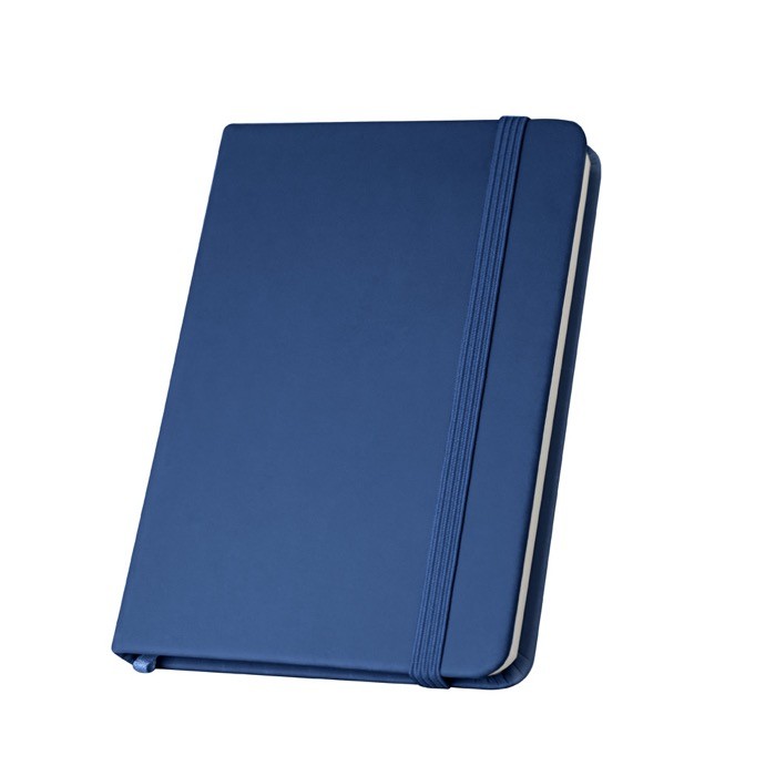 Cuaderno de tapa dura parcialmente reciclado A5 hojas a rayas color azul