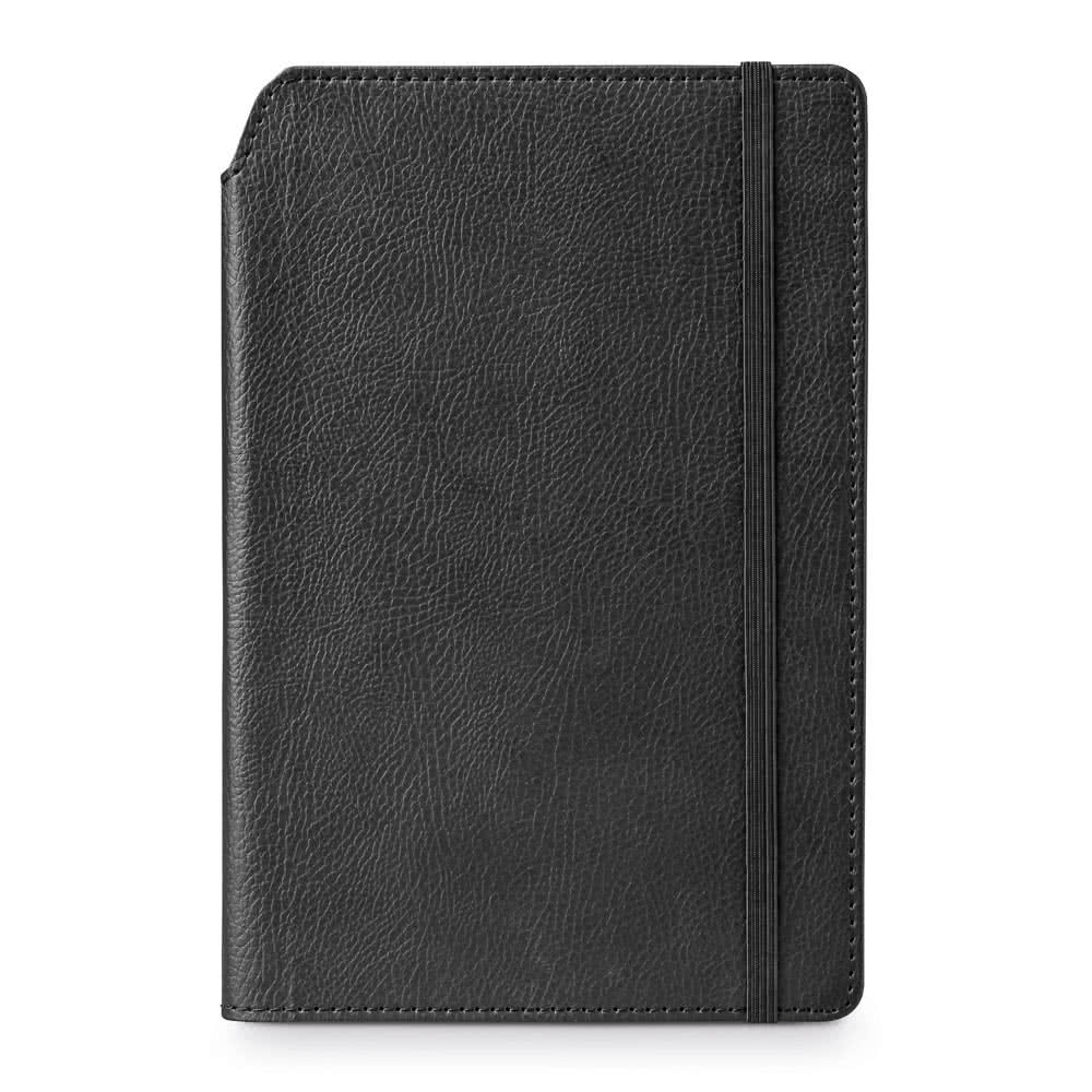 Libretas A5 con soporte para bolígrafo color negro segunda vista