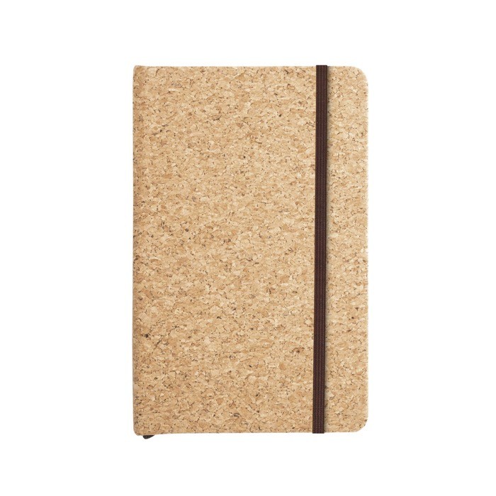 Libreta de corcho con separador y cierre elástico A5 hojas lisas color natural primera vista Libreta de corcho con separador y cierre elástico A5 hojas lisas color natural primera vista