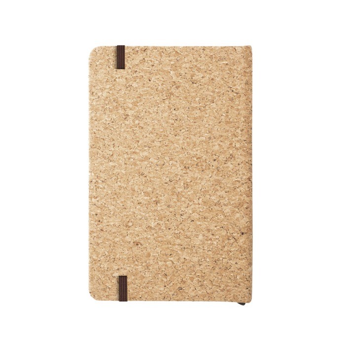 Libreta de corcho con separador y cierre elástico A5 hojas lisas color natural segunda vista Libreta de corcho con separador y cierre elástico A5 hojas lisas color natural segunda vista