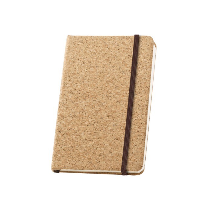 Libreta de corcho con separador y cierre elástico A5 hojas lisas color natural Libreta de corcho con separador y cierre elástico A5 hojas lisas color natural