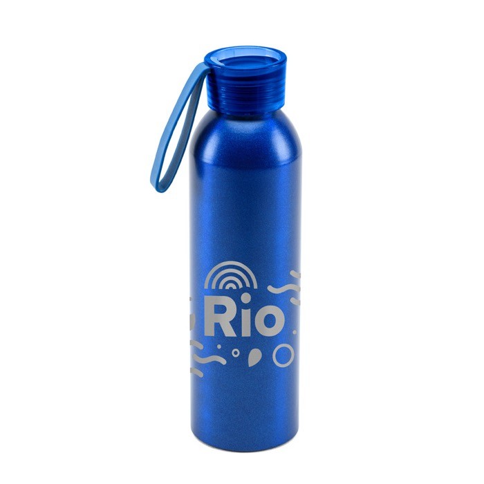 Botella de aluminio antifugas con asa de silicona 660ml Alu Cool color azul