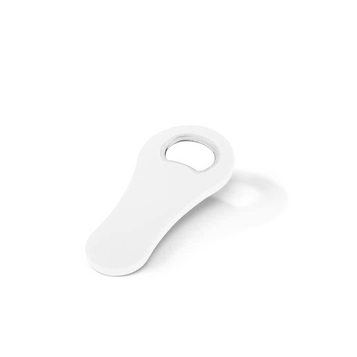 Abridor personalizado con imán color blanco Abridor personalizado con imán color blanco