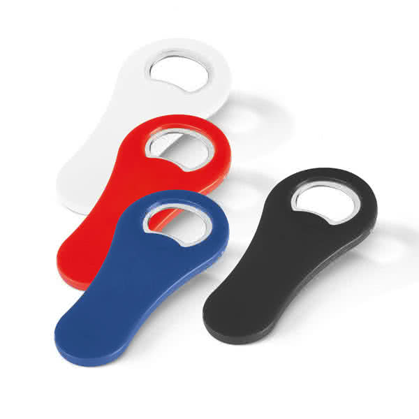 Abridor personalizado con imán color blanco vista productos Abridor personalizado con imán color blanco vista productos
