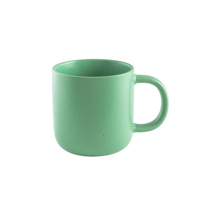Taza de cerámica para café con acabado mate y efecto rústico 90ml color verde claro primera vista