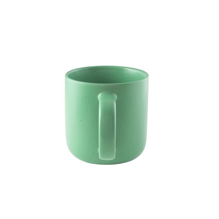 Taza de cerámica para café con acabado mate y efecto rústico 90ml color verde claro segunda vista