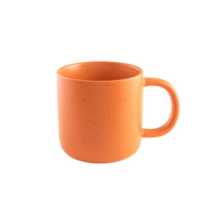 Taza de cerámica para café con acabado mate y efecto rústico 90ml color naranja primera vista