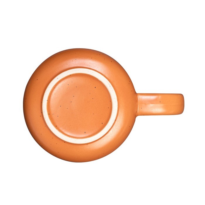 Taza de cerámica para café con acabado mate y efecto rústico 90ml color naranja tercera vista
