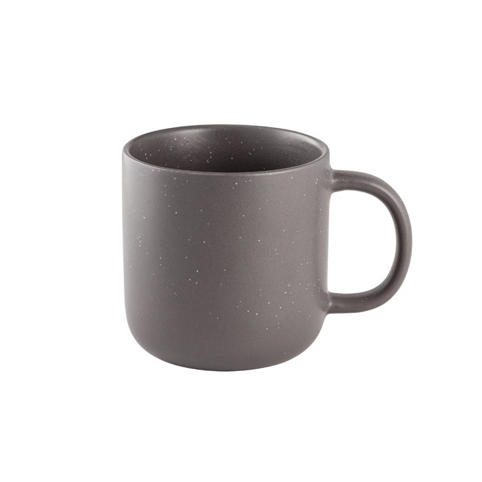 Taza de cerámica para café con acabado mate y efecto rústico 90ml color gris oscuro primera vista