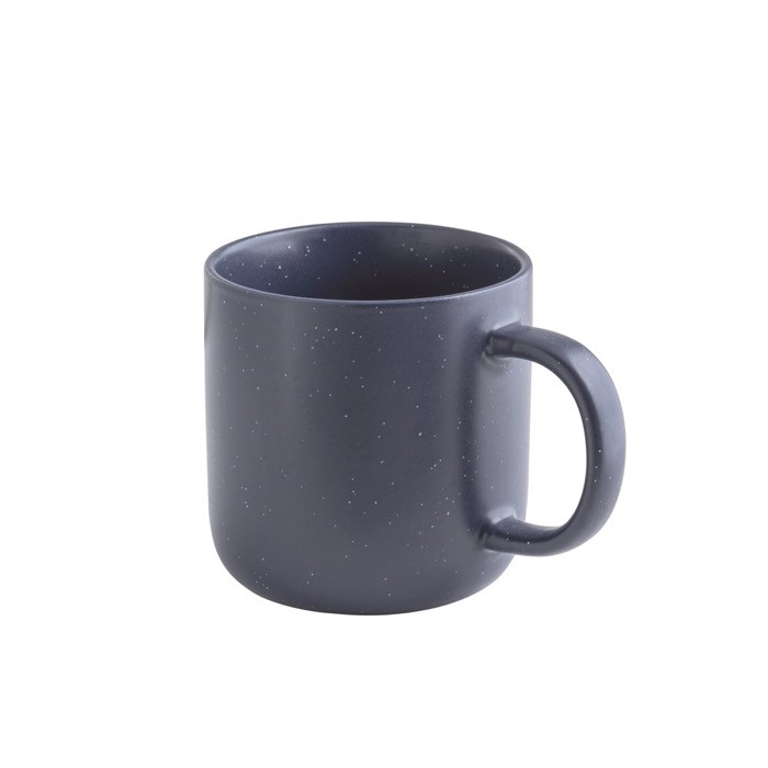 Taza de cerámica para café con acabado mate y efecto rústico 90ml color azul marino