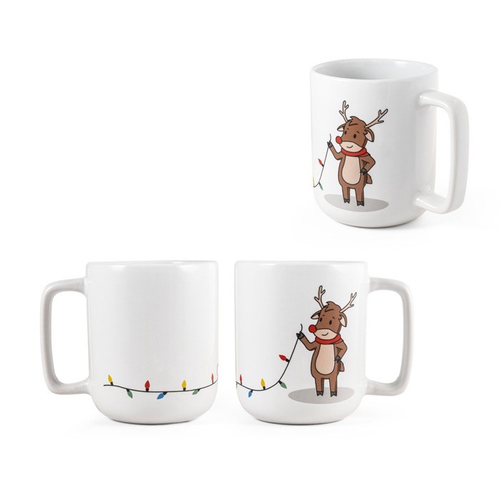 Taza de cerámica con estampado navideño con capacidad hasta 330ml varios colores Taza de cerámica con estampado navideño con capacidad hasta 330ml varios colores