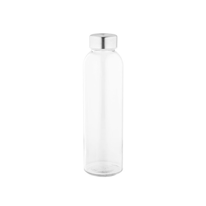 Botella de cristal transparente con tapa a rosca 500ml color transparente