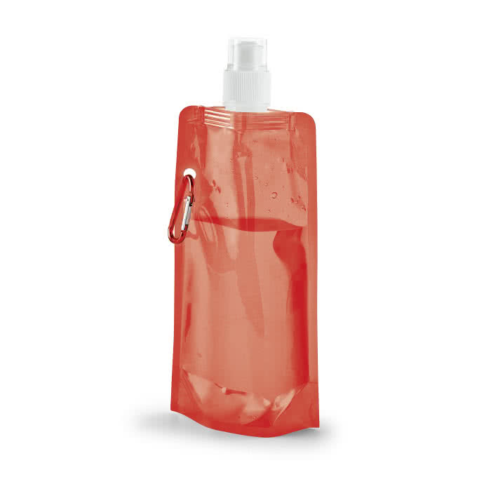 Botella de plástico plegable 460ml color rojo Botella de plástico plegable 460ml color rojo