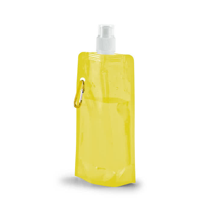 Botella de plástico plegable 460ml color amarillo Botella de plástico plegable 460ml color amarillo