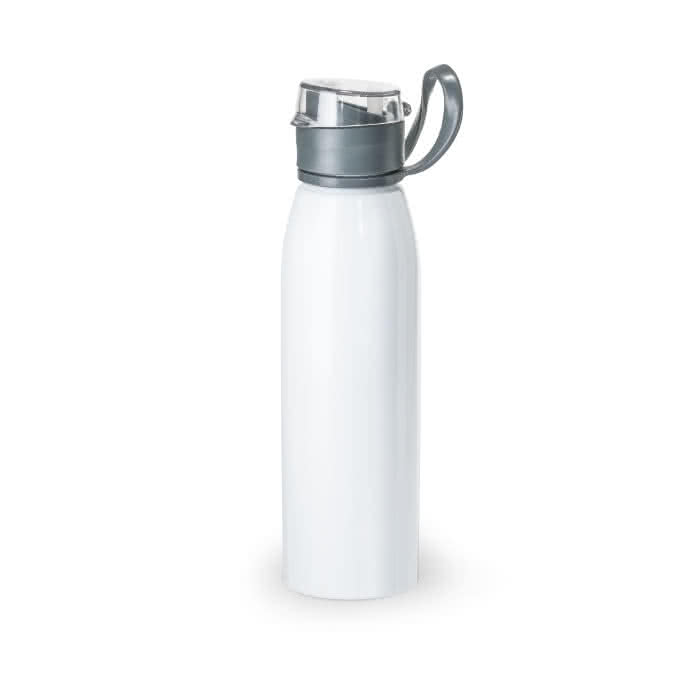Botella de aluminio con tapón original 650ml color blanco Botella de aluminio con tapón original 650ml color blanco