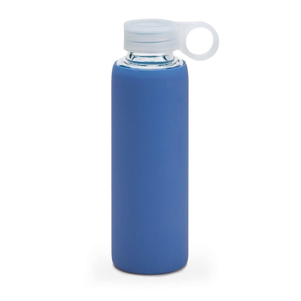 Botellas deportivas de cristal con logo color azul Botellas deportivas de cristal con logo color azul