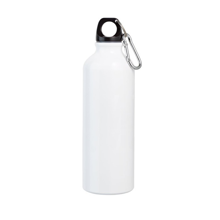 Botella de aluminio grande a color con mosquetón 800ml Cruiser XL color blanco Botella de aluminio grande a color con mosquetón 800ml Cruiser XL color blanco