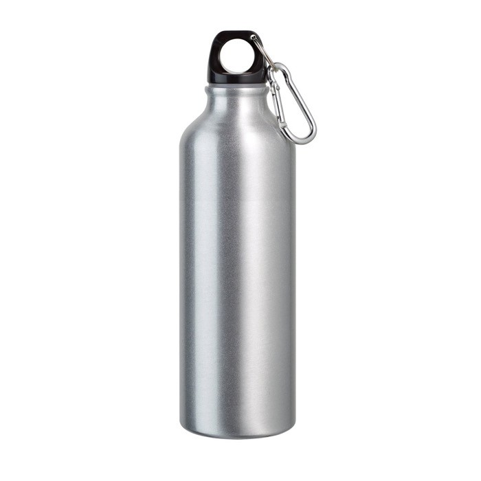 Botella de aluminio grande a color con mosquetón 800ml Cruiser XL color plateado Botella de aluminio grande a color con mosquetón 800ml Cruiser XL color plateado