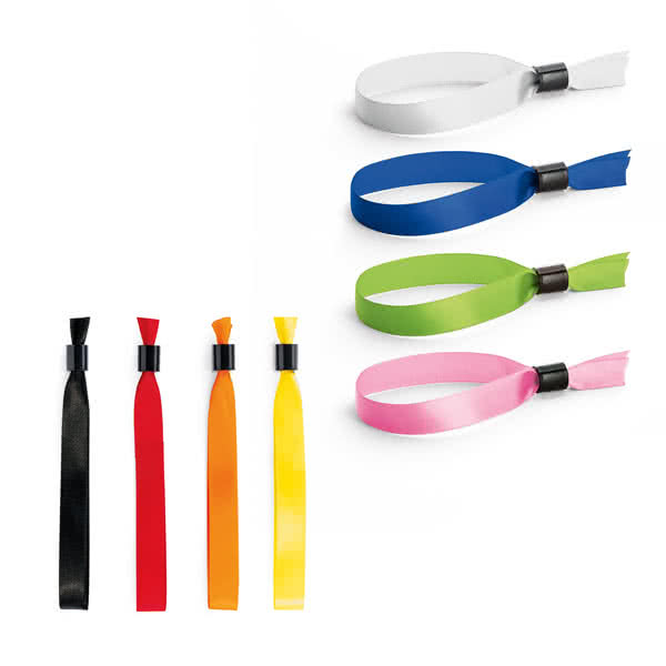 Pulsera para eventos de raso suave y brillante con cierre de seguridad varios colores