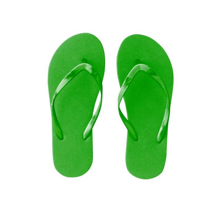 Chanclas de playa disponibles en varios colores color verde primera vista