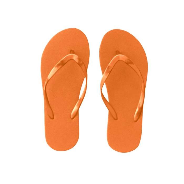 Chanclas de playa disponibles en varios colores color naranja primera vista