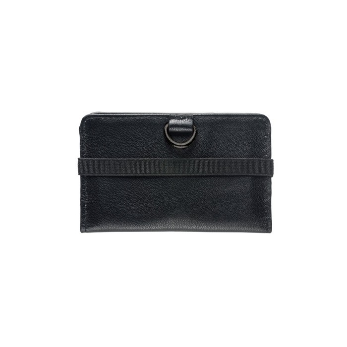 Cartera con bloqueo RFID para llevar 10 tarjetas y monedas color negro primera vista